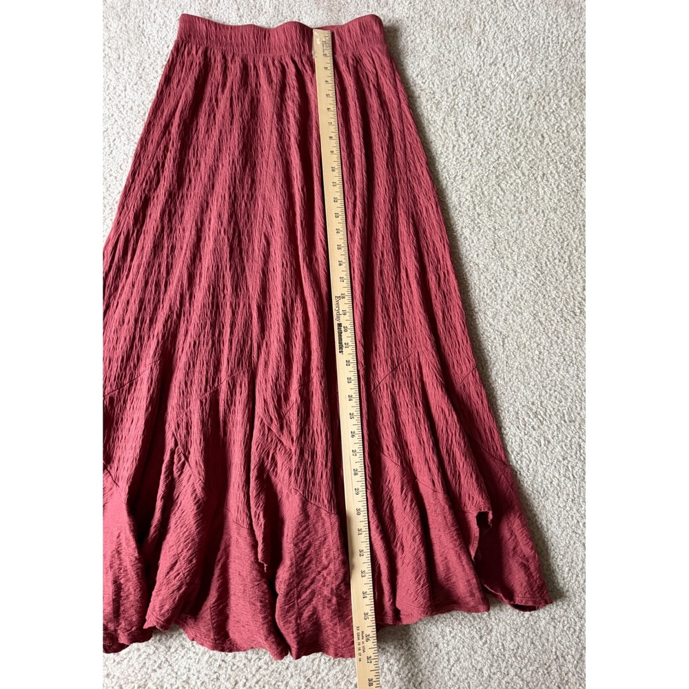 Free People Beach Maxi Skirt Alaina Pull On Red Pear Small - Picture 7 of 9